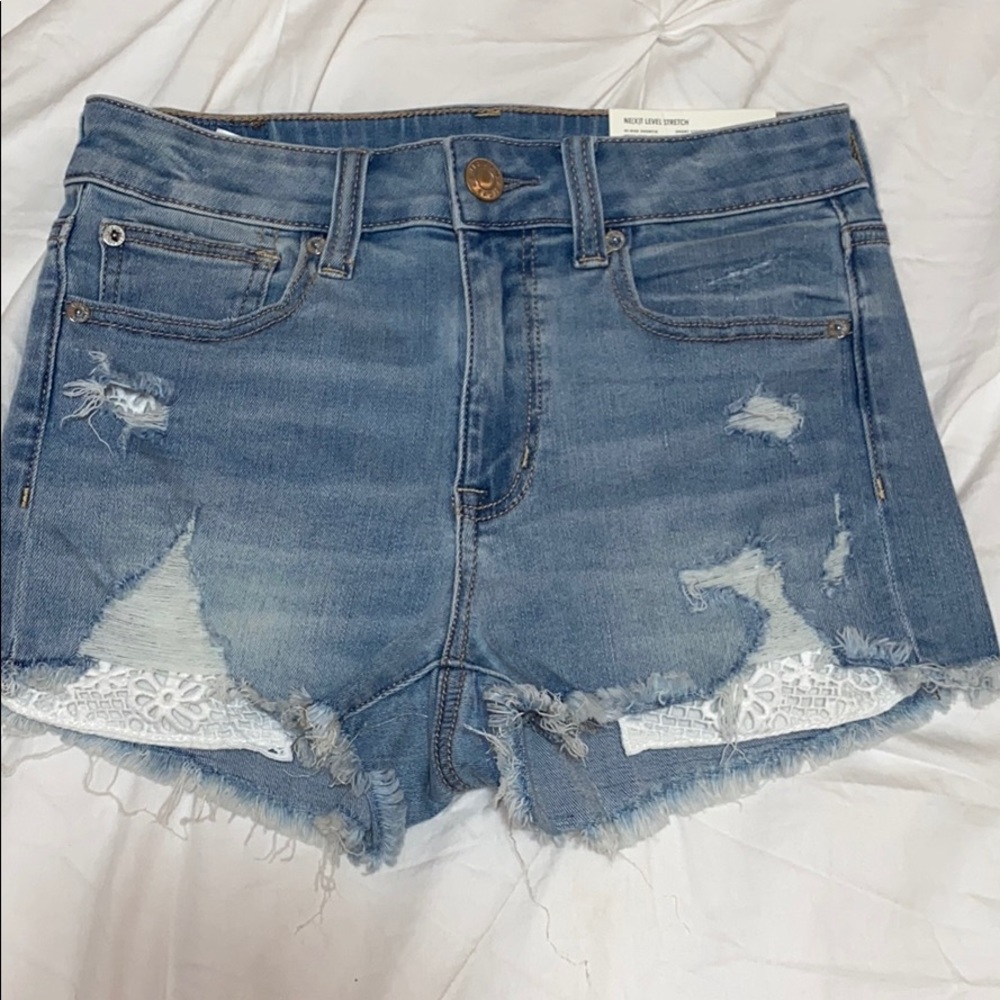 Light Wash Jean Shorts